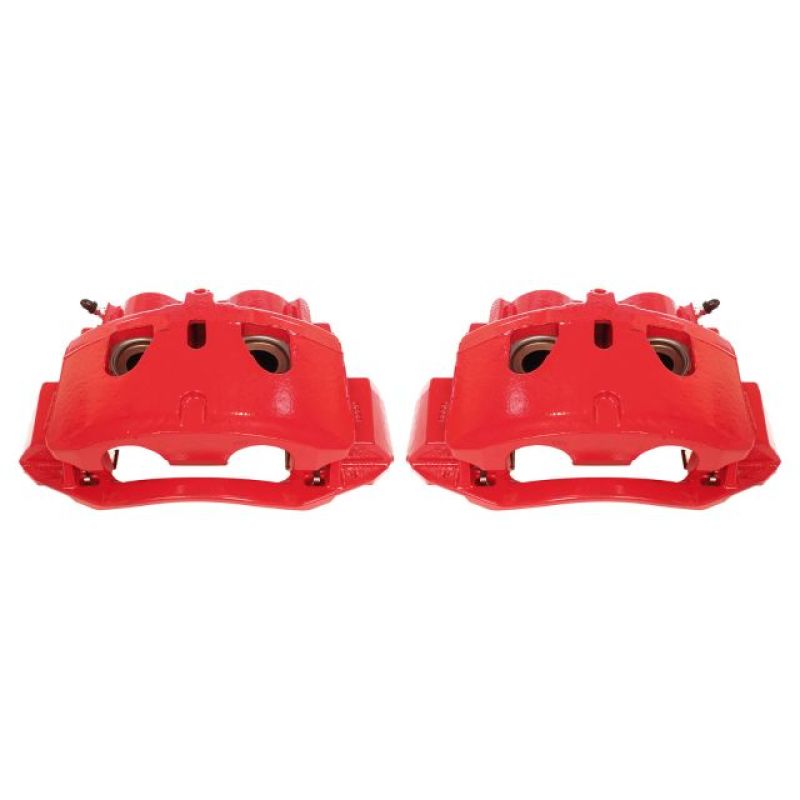 PowerStop Front Red Calipers with Brackets Pair for 11-19 Chevrolet Silverado 2500 HD - OneFastShop