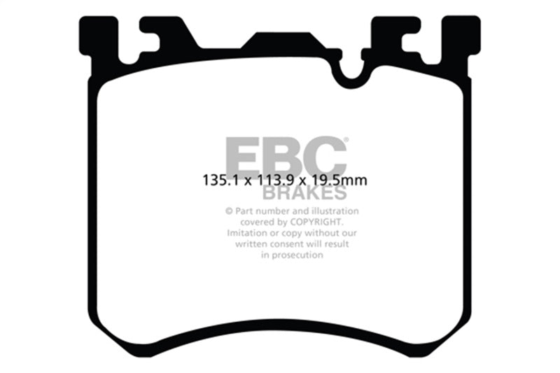 EBC Front Brake Pads Yellowstuff High Performance For 2010 And Newer BMW X5M 44 Twin Turbo - OneFastShop