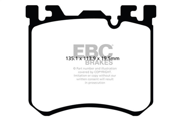 EBC Front Brake Pads Yellowstuff High Performance For 2010 And Newer BMW X5M 44 Twin Turbo - OneFastShop