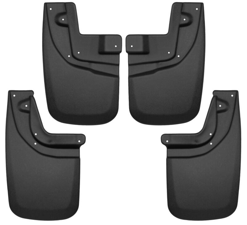Husky Liners Front and Rear Mud Guards for 05-15 Toyota Tacoma with OEM Fender Flares - Black - OneFastShop