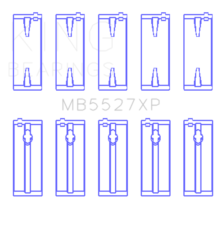 King Engine Bearings Performance Main Bearing Set for Toyota 4AGE 4AGZE 16V 1.6L Size STD Compatibility