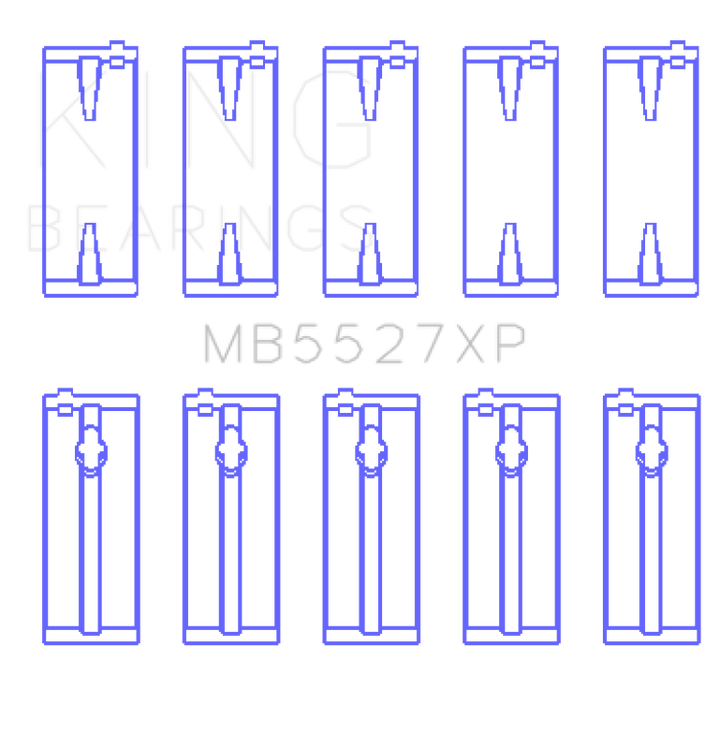 King Engine Bearings Performance Main Bearing Set for Toyota 4AGE 4AGZE 16V 1.6L Size STD Compatibility
