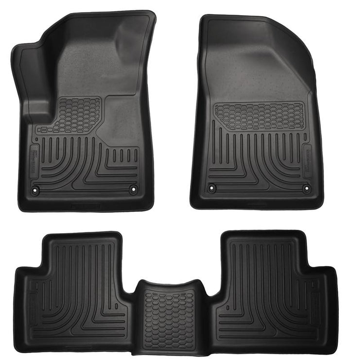 Husky Liners 14 WeatherBeater Black Front and Second Seat Floor Liners for Jeep Cherokee - OneFastShop