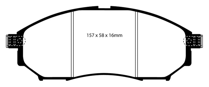 EBC 06-09 Infiniti FX35 3.5 Greenstuff Front Brake Pads