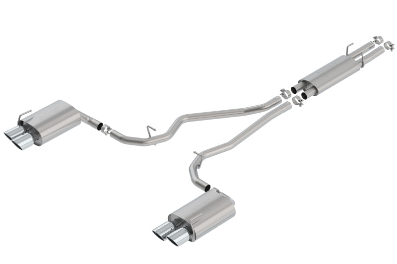 Borla S-Type Exhaust System 3.0L V6 2.25in - Chrome Tips (2020 Ford Explorer ST) - OneFastShop