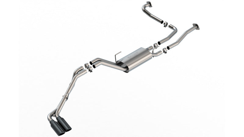 Borla S-Type Cat-Back System with Black Chrome Tips for Nissan Frontier 2022-2024