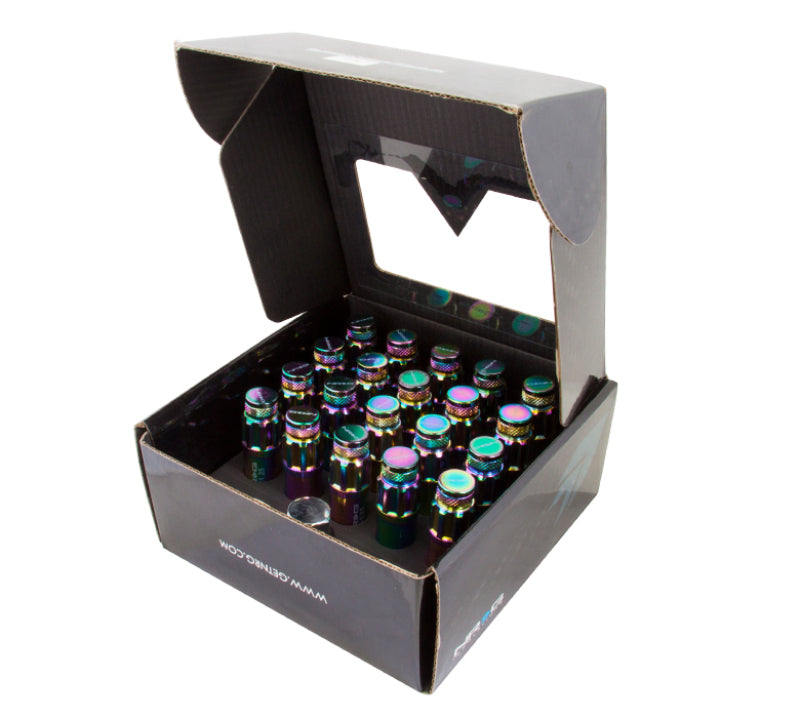 NRG 700 Series Steel Lug Nut Set 21 Pc with Locks & Lock Socket - Neochrome - OneFastShop