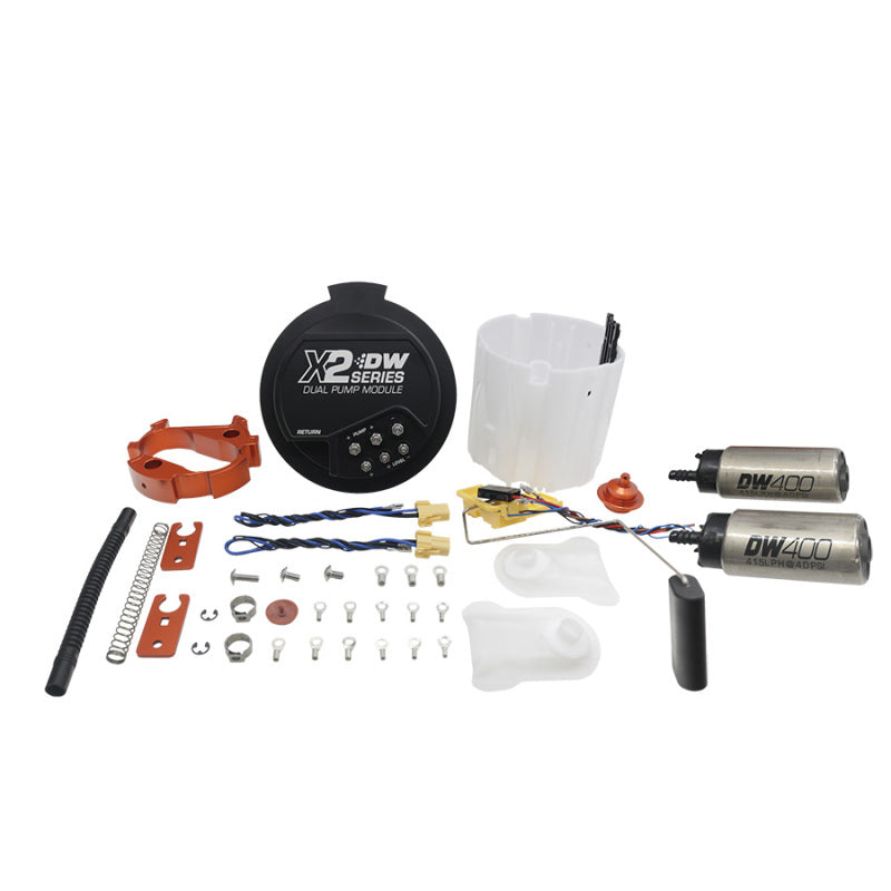 DeatschWerks Hemi X2 Series Fuel Pump Module Dual DW400 Pumps for 2006+ Dodge Challenger Charger Chrysler 300