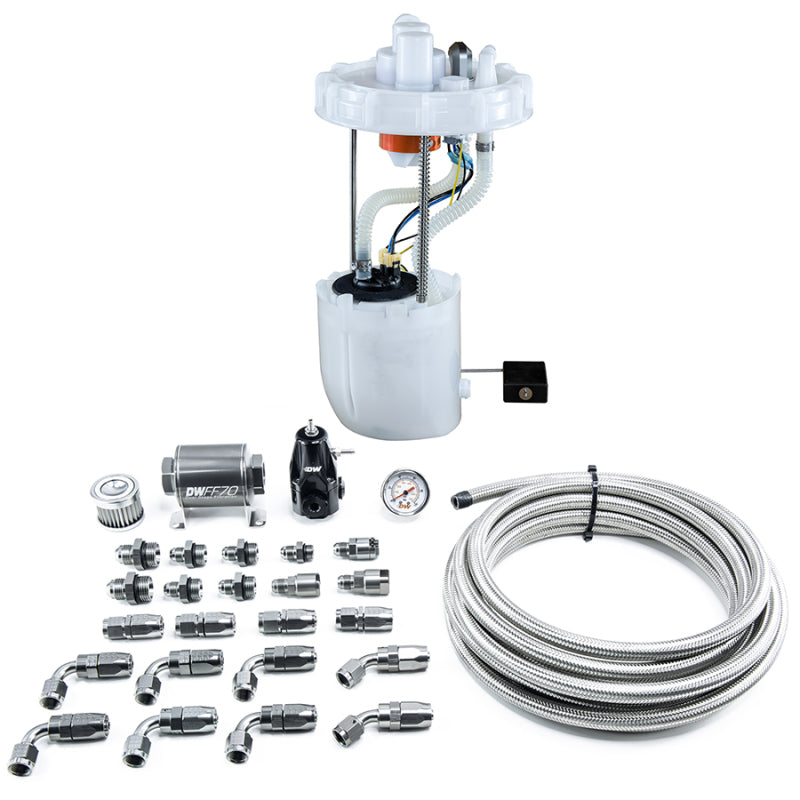 DeatschWerks DW400 Pump Module & Return Kit with CPE Fuel Lines for 12-15 Honda Civic Si & 13-15 Acura ILX