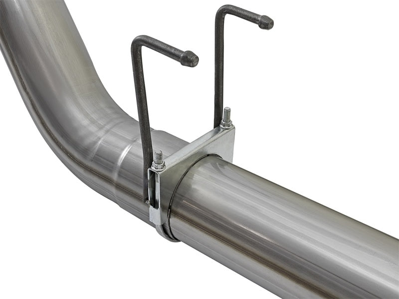Afe Large Bore-HD Exhaust System 5in DPF Back 409 SS Black Tip - 2017 Ford Diesel Trucks V8 6.7L(td)