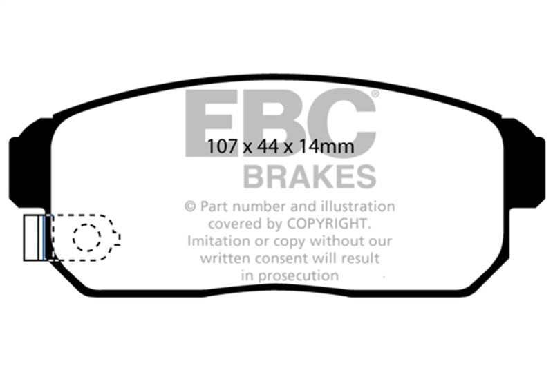 EBC Yellowstuff Rear Brake Pads High Performance Street and Track 02-03 Infiniti G20 2.0