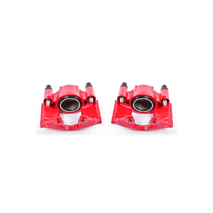 PowerStop Front Red Calipers w/o Brackets for 90-93 Cadillac Commercial Chassis - Pair - OneFastShop