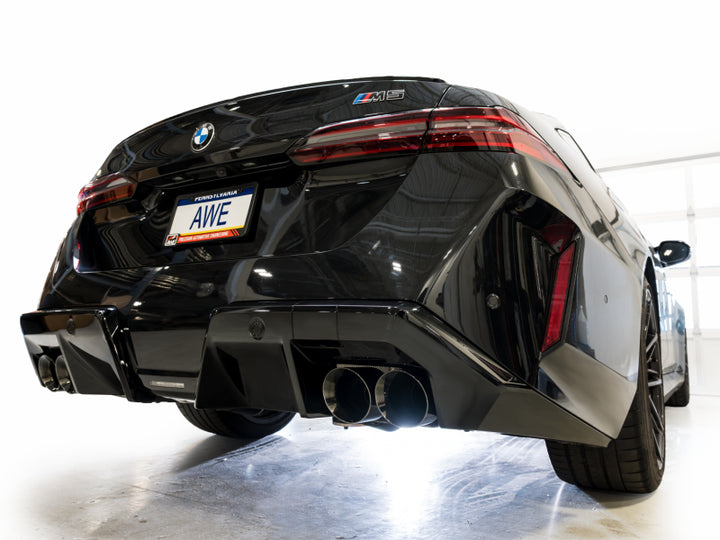 AWE Tuning BMW G90/G99 M5 Track Edition Cat-Back Exhaust Diamond Black Tips