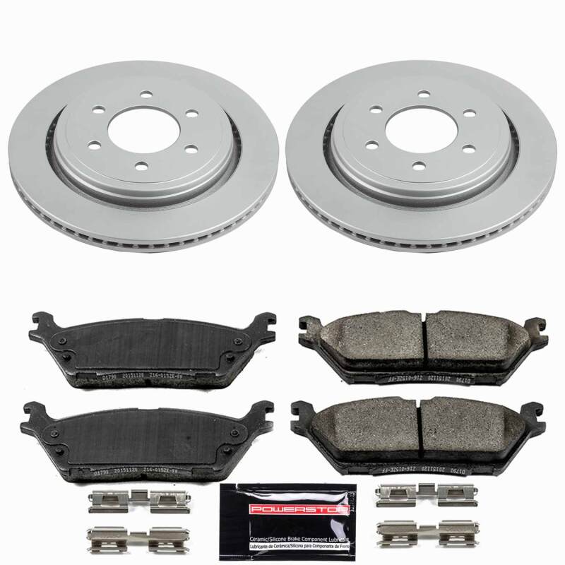 PowerStop Z23 Rear Coated Brake Kit - Ford F-150 2015-2017 - Electric Parking Brake