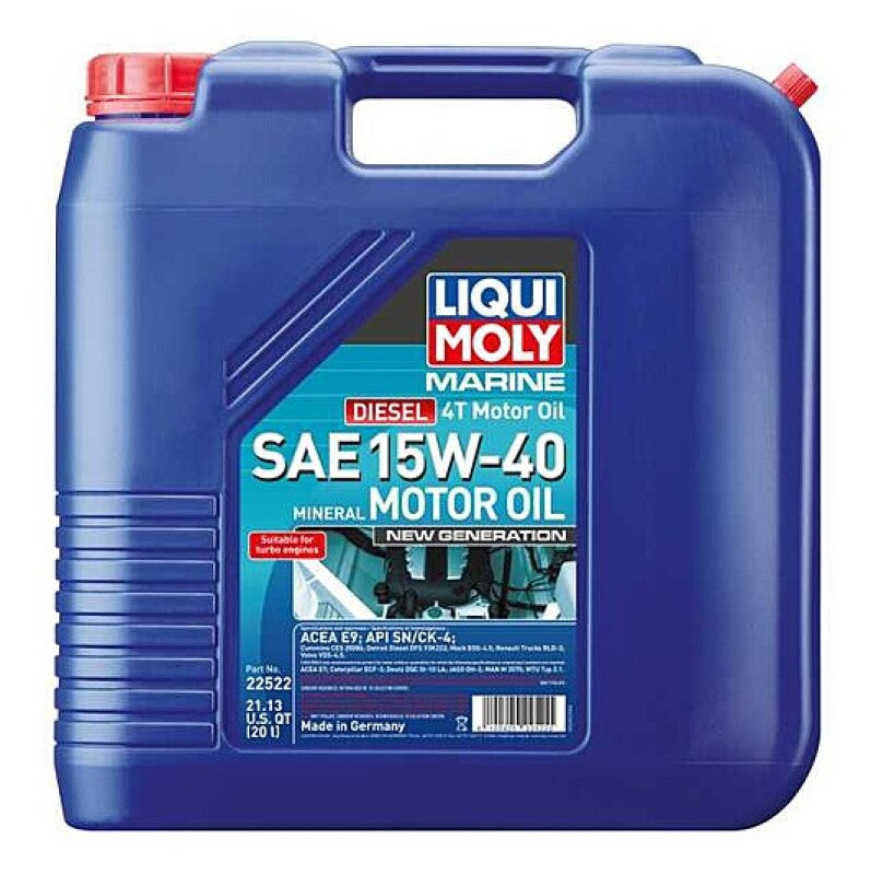 LIQUI MOLY Marine 4T New Generation Motor Oil SAE 15W40 20L - OneFastShop