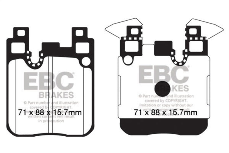 EBC Greenstuff Rear Brake Pads for 14+ BMW 228 Coupe 2.0 Turbo with Brembo Calipers - OneFastShop