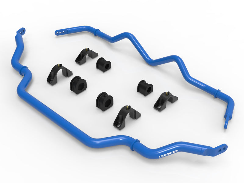 aFe Front and Rear Sway Bar Set Blue for 16-21 Infiniti Q50/Q60 3.0L (tt)