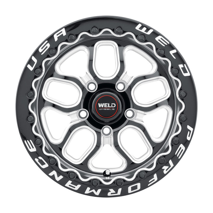 Weld S907 15X10 Laguna Beadlock Wheel for 5X115 – ET22 BS6.4 Gloss Black MIL Dia 78.1 (907) - OneFastShop
