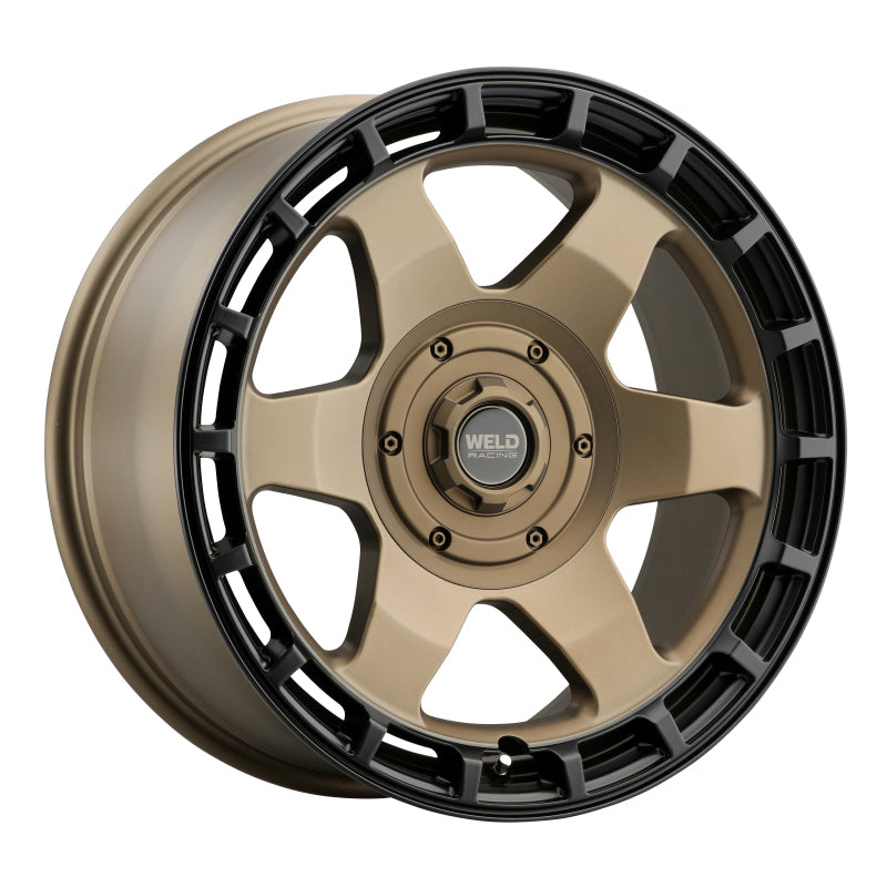 Weld Ridge Flow-Formed Wheel 20x9 - 6x135/6x139.7 ET0 Satin Bronze Black Ring, image 3
