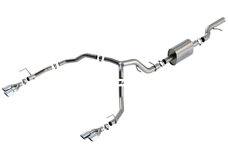 Borla 21-22 Chevrolet Tahoe 6.2L V8 2/4WD 4DR Brushed T-304 Stainless Steel S-Type Cat-Back Exhaust - OneFastShop