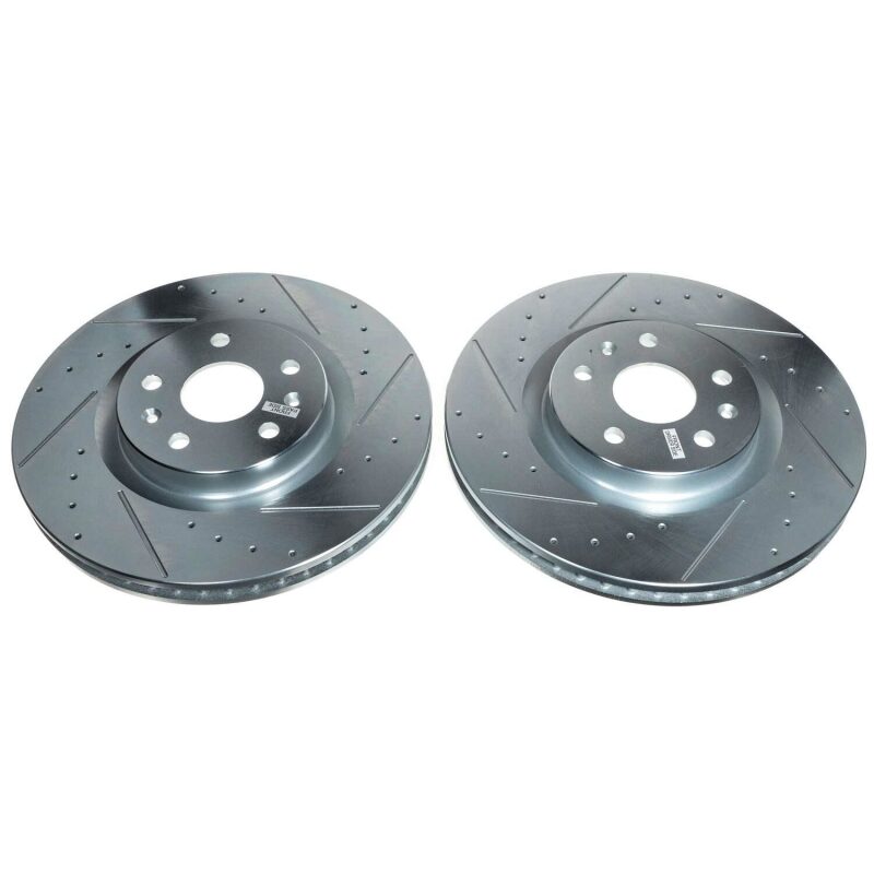 PowerStop Front Evolution Drilled & Slotted Rotor - Pair for Chevrolet Corvette 20-21 - OneFastShop