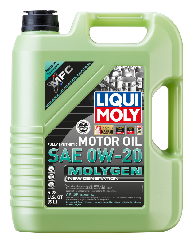 LIQUI MOLY 5L Molygen New Generation Motor Oil SAE 0W20 for Acura MDX ILX RDX TLX and more