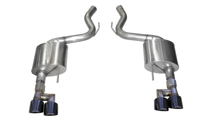 Corsa Sport Axle-Back Exhaust for Ford Mustang 5.0L V8 - 3in Dual Rear Exit with 4in Black PVD Tips (18-23)