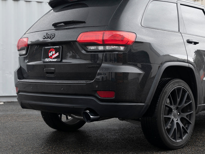 aFe Large Bore HD 3in 304 SS Cat-Back Exhaust Black Tips 14-19 Jeep Grand Cherokee WK2 V6-3.6L