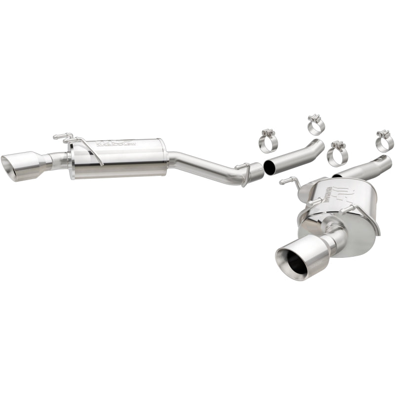 MagnaFlow Axle-Back Stainless Dual Split 4in Polished Tips for 10-15 Chevrolet Camaro Convert 3.6L V6 - OneFastShop