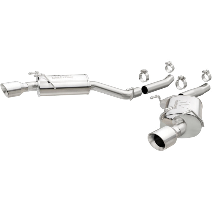 MagnaFlow Axle-Back Stainless Dual Split 4in Polished Tips for 10-15 Chevrolet Camaro Convert 3.6L V6 - OneFastShop