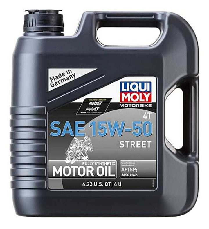 LIQUI MOLY 4L Motorbike 4T SAE 15W50 Motor Oil Street - OneFastShop