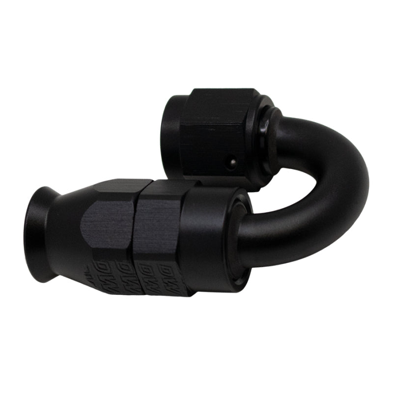 DeatschWerks Universal 180-Degree Female Swivel PTFE Hose End - 6AN - Anodized Matte Black