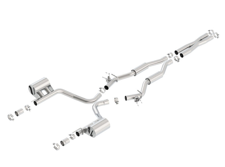Borla S-Type Catback Exhaust for 15-16 Dodge Challenger SRT 392 Single Split Rear Exit No Tip