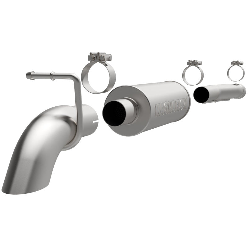 MagnaFlow Jeep Wrangler JK Unltd 2012-2014 V6 3.6L 2D Turn Down Front of Rear Tire SS Cat-Back Performance Exhaust
