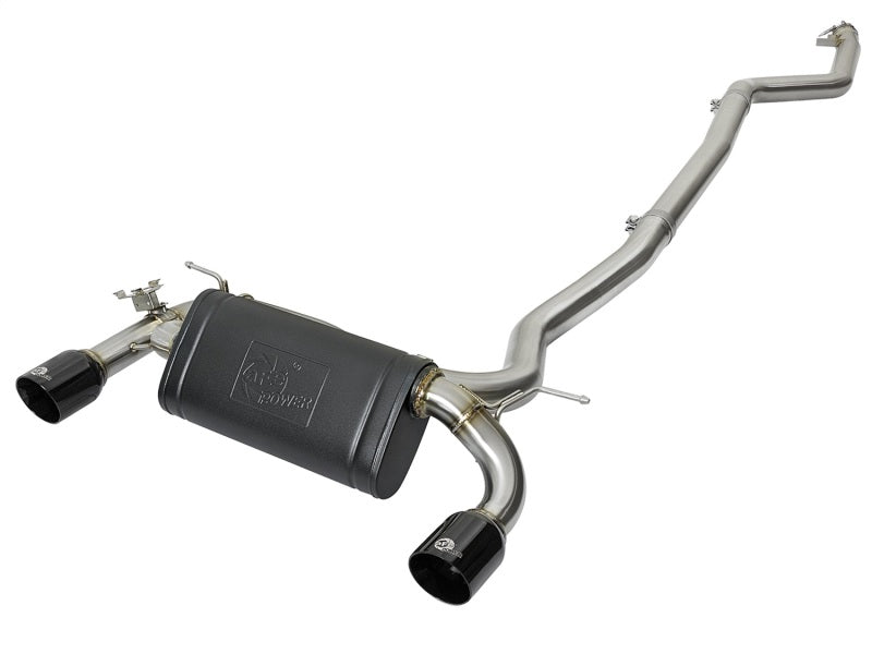 aFe MACHForce XP Cat-Back Stainless Steel Exhaust System BMW 340i/iX 440i/iX (F3X) L6-3.0L (B58) with Black Tips