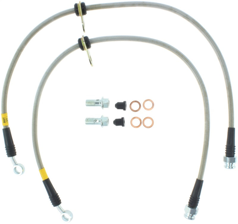 StopTech Front SS Brake Lines for 02-06 Acura RSX Base and Type-S - OneFastShop
