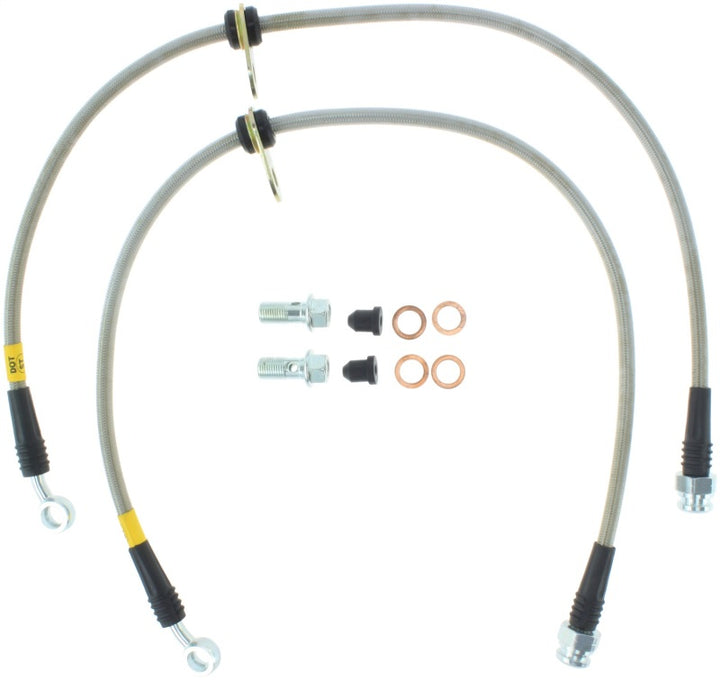 StopTech Front SS Brake Lines for 02-06 Acura RSX Base and Type-S - OneFastShop