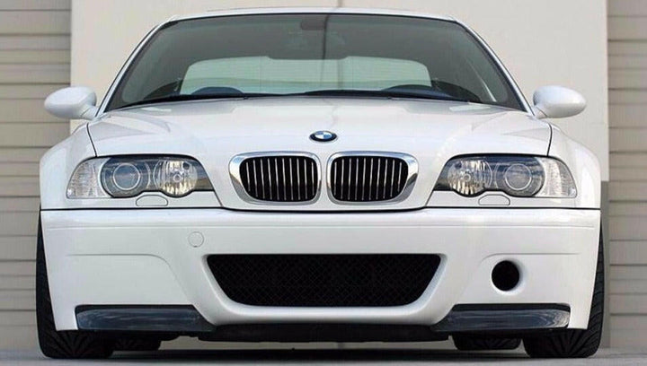 BMW E46 M3 CSL STYLE CARBON FIBER FRONT SPLITTER.