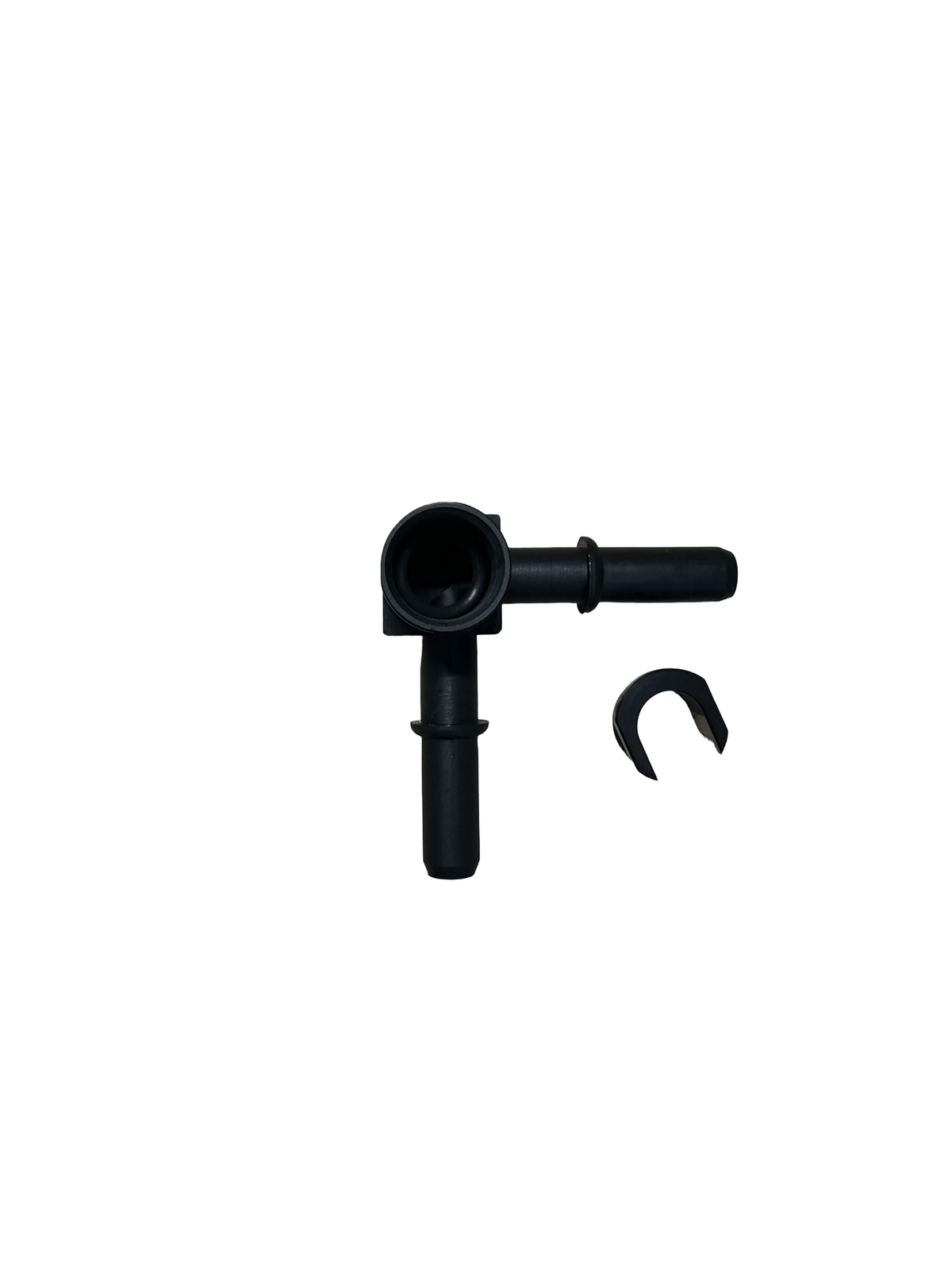 Pump-side bore and toothed locking ring of the Walbro dual outlet fuel fitting