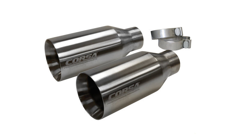 Corsa Satin Polished Tip Kit for 2017-2020 Ford F-150 Raptor (3in Inlet / 5in Outlet)