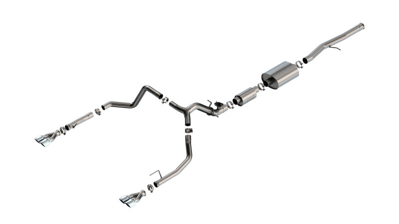 Borla S-Type Chrome Tip Cat-Back Exhaust - Chevrolet Silverado 1500 / GMC Sierra 1500 6.2L V8 2024-2026