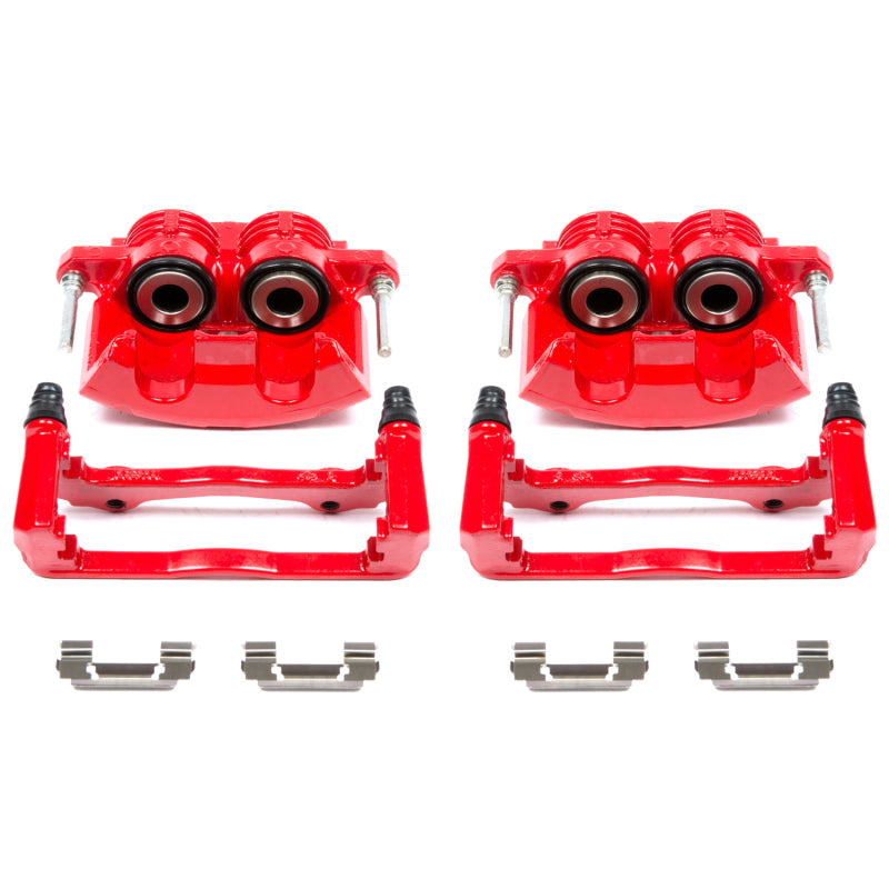 PowerStop Front Red Calipers with Brackets Pair for 98-02 Chevrolet Camaro