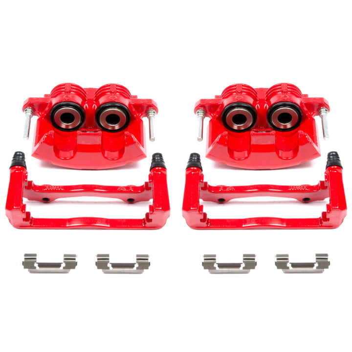 PowerStop Front Red Calipers with Brackets Pair for 98-02 Chevrolet Camaro