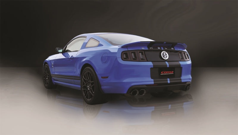 Corsa Performance Black Sport Axle-Back Exhaust for 2013-2014 Ford Mustang Shelby GT500 5.8L V8