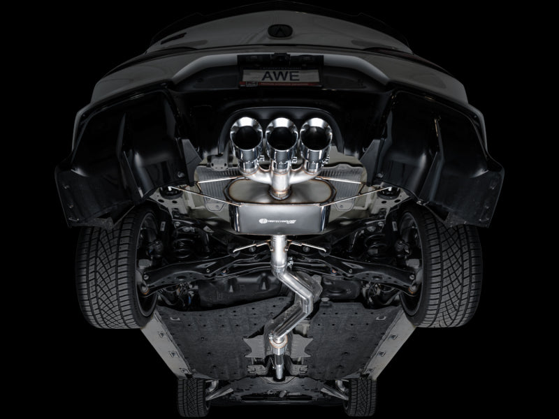 AWE Tuning Touring Edition Exhaust with Triple Chrome Silver Tips for 2024 Acura Integra Type S DE5