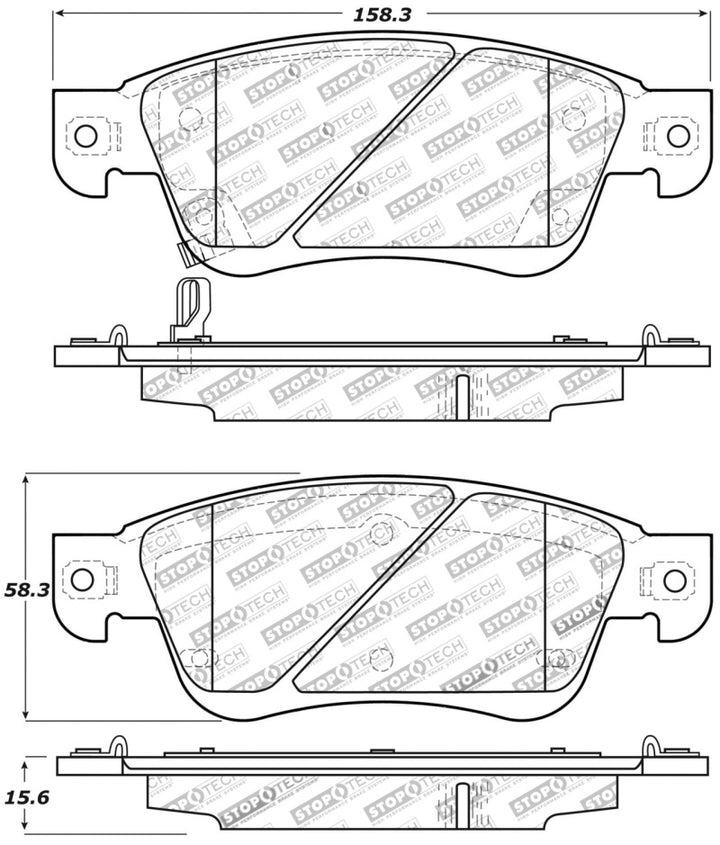 StopTech Performance Front Brake Pads for 07-08 Infiniti G35 2WD Sedan / 08 Infiniti G37 Coupe - OneFastShop