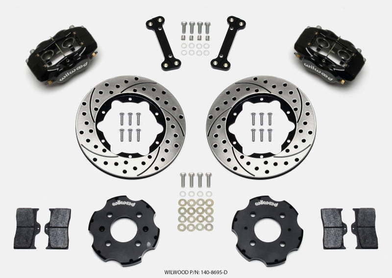 Wilwood Forged Dynalite Front Hat Kit 11.00in Drilled for Honda Civic CRX Integra 1988-2000 - OneFastShop