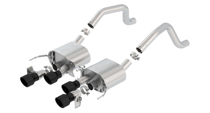 Borla Axle Back ATAK Exhaust Black Quad Tips for 2015+ Chevy Corvette C7 Z06 6.2L - OneFastShop
