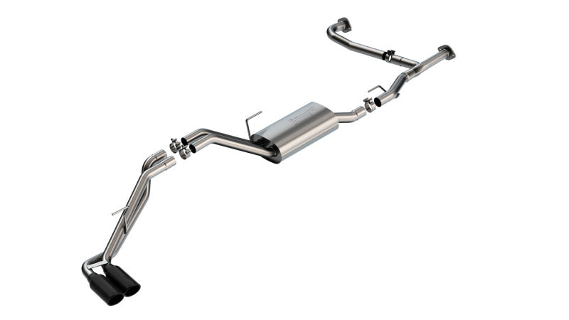 Borla S-Type Catback Exhaust with Black Chrome Tips for 22-23 Nissan Frontier 3.8L V6 - 2WD/4WD - OneFastShop