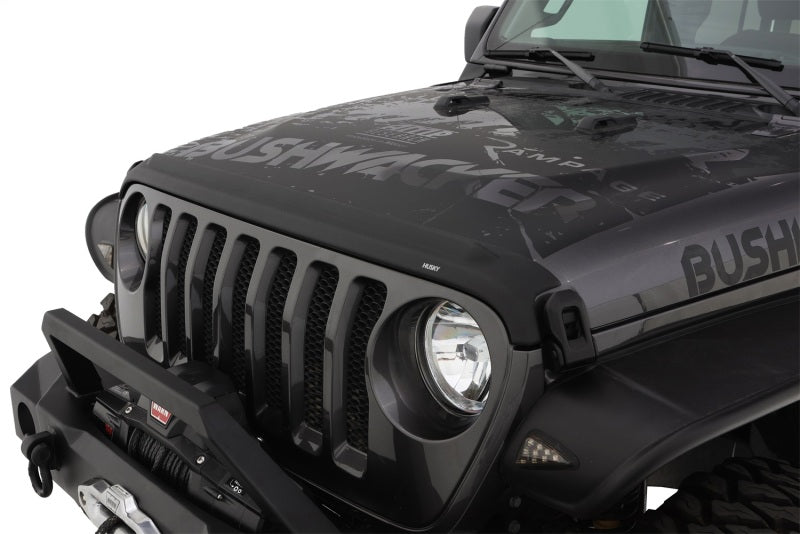 Husky Liners Aeroskin II Bug Shield - Textured Black - Jeep Gladiator 2020-2025 / Wrangler JL/JLU 2018-2025 (Incl. 4xe)